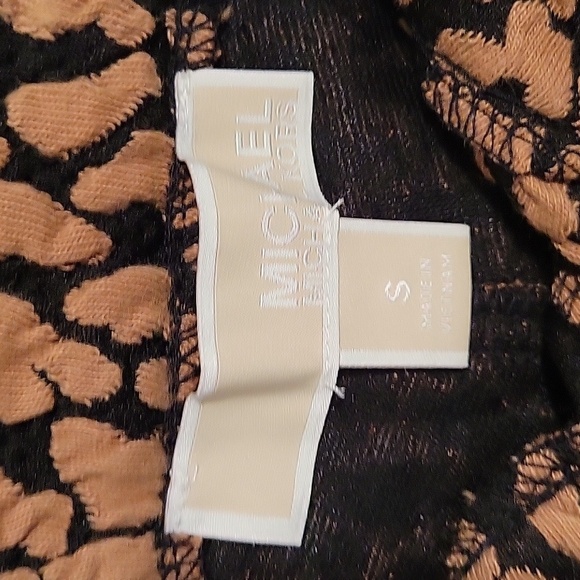 NWT Michael Michael Kors women's as textured pull-on pants in dark camel - Picture 2 of 10